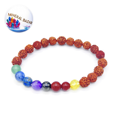 7 Chakra Rudraksha Bracelet