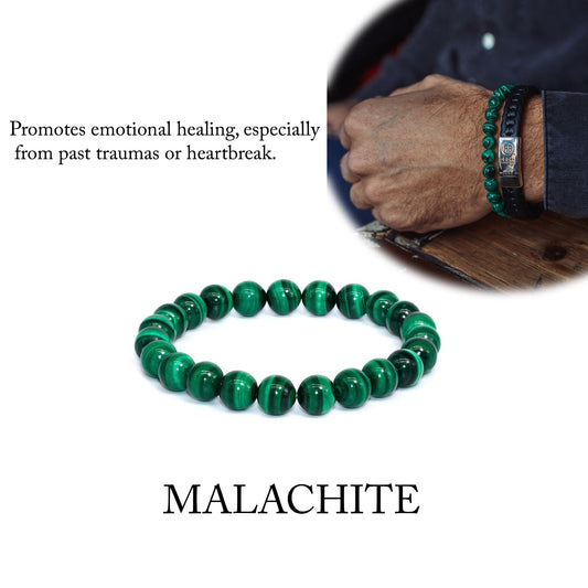 Malachite Bead Bracelet