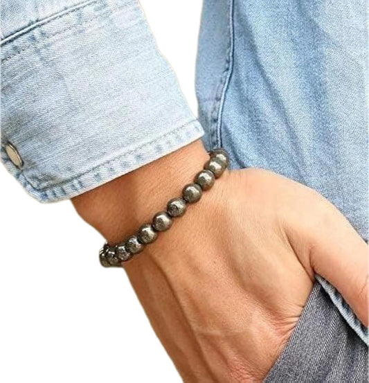 Pyrite Bead Bracelet