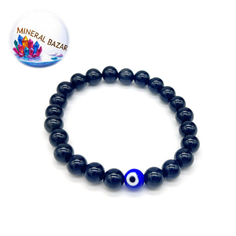 Black Obsidian with Evil Eye Bracelet